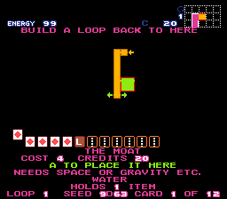 The builder: rooms from the hand laid door to door, credits falling from 20 to 1